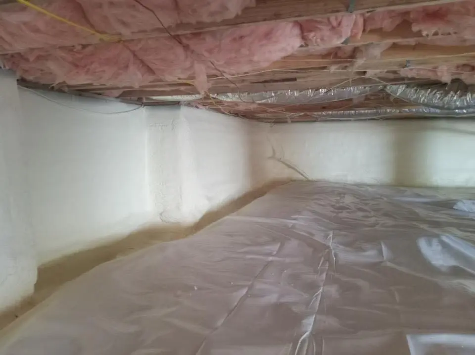 Crawl space encapsulation with closed-cell spray foam for Spray Foam Roofing Repair in Arlington Heights