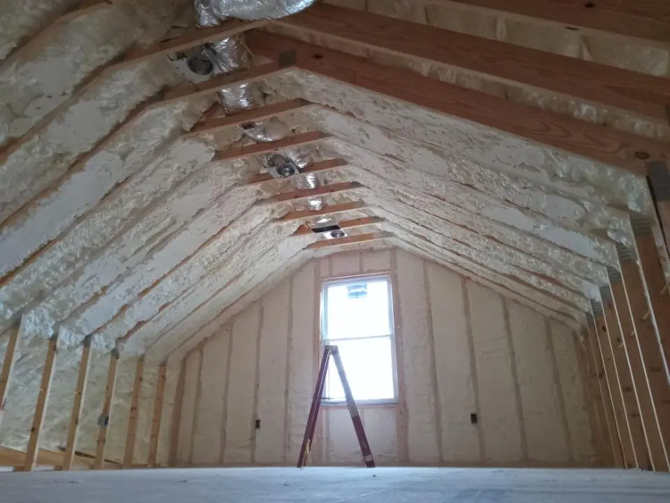Spray foam roofing application for Crawl Space Insulation project in Arlington Heights